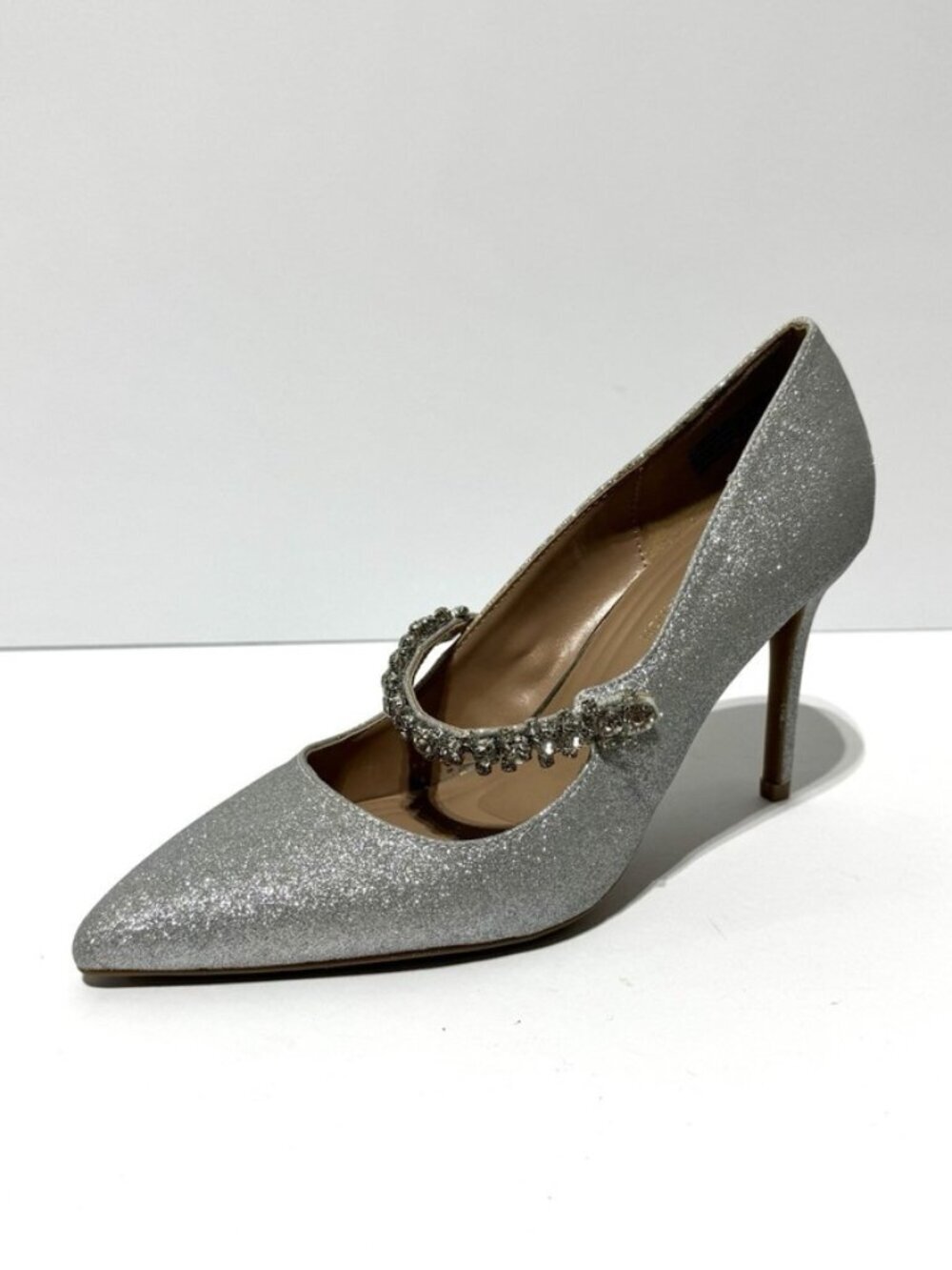 BCBGeneration Womens Branda Pump Heels Silver Size 7.5 M